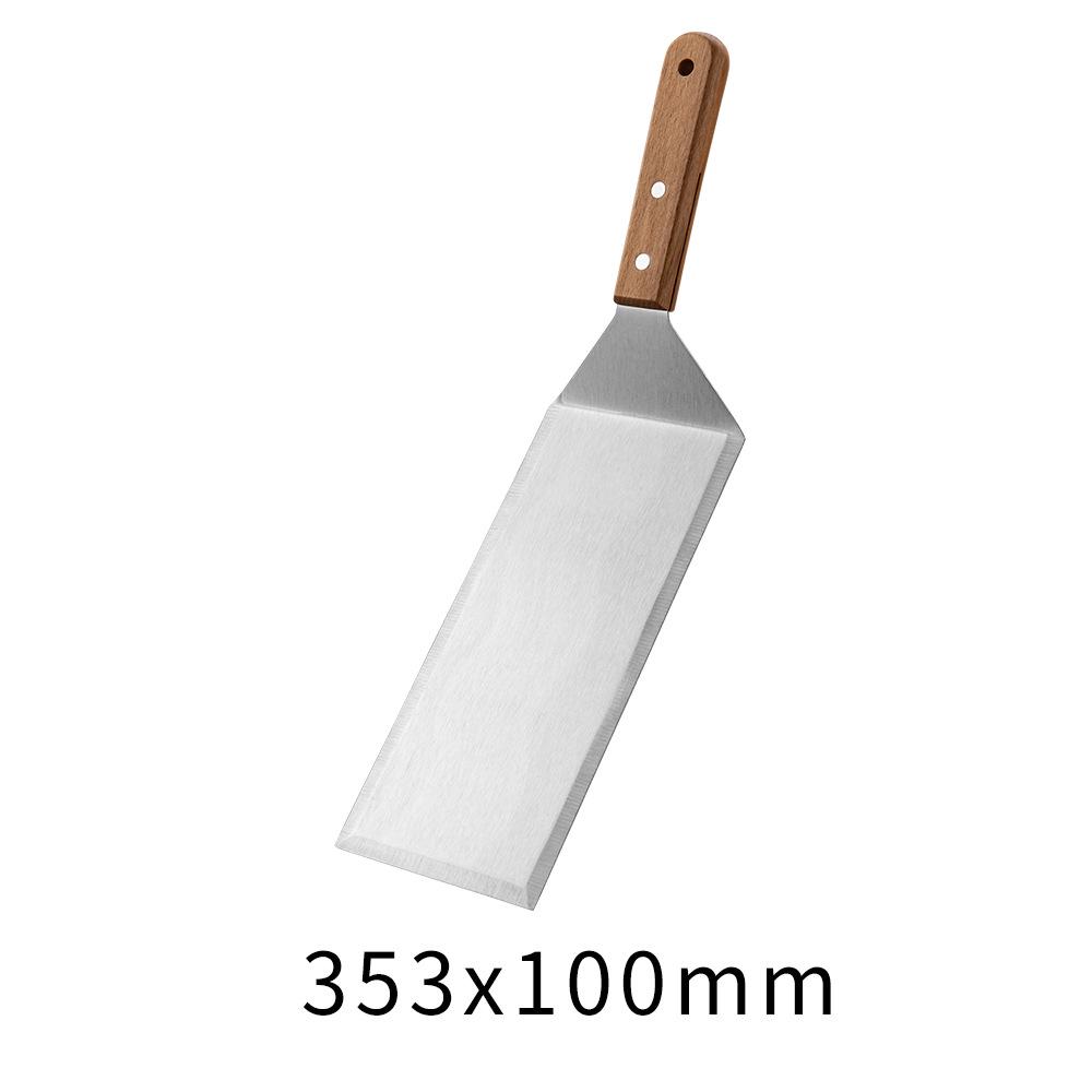 Stainless Steel Teppanyaki Spatula & Scraper Blade for Stir-fry and Jianbing