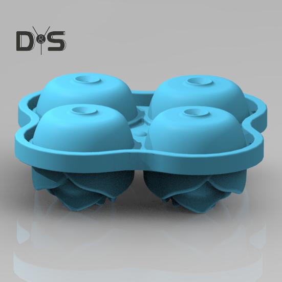 Силиконовая форма для лотка для кубиков льда, форма розы, защита от разливов, коктейли, неувядаемая форма для лотка для льда