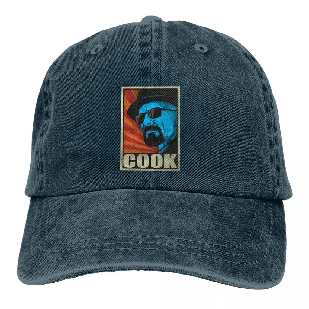 Стираная мужская бейсболка Cook Trucker Snapback Ковбойские кепки Dad Hat Breaking Bad Walter White TV Golf Hats