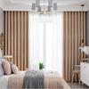 Плотные шторы в скандинавском стиле, простая гостиная, спальня, дом, изоляция, эркер, карниз для штор