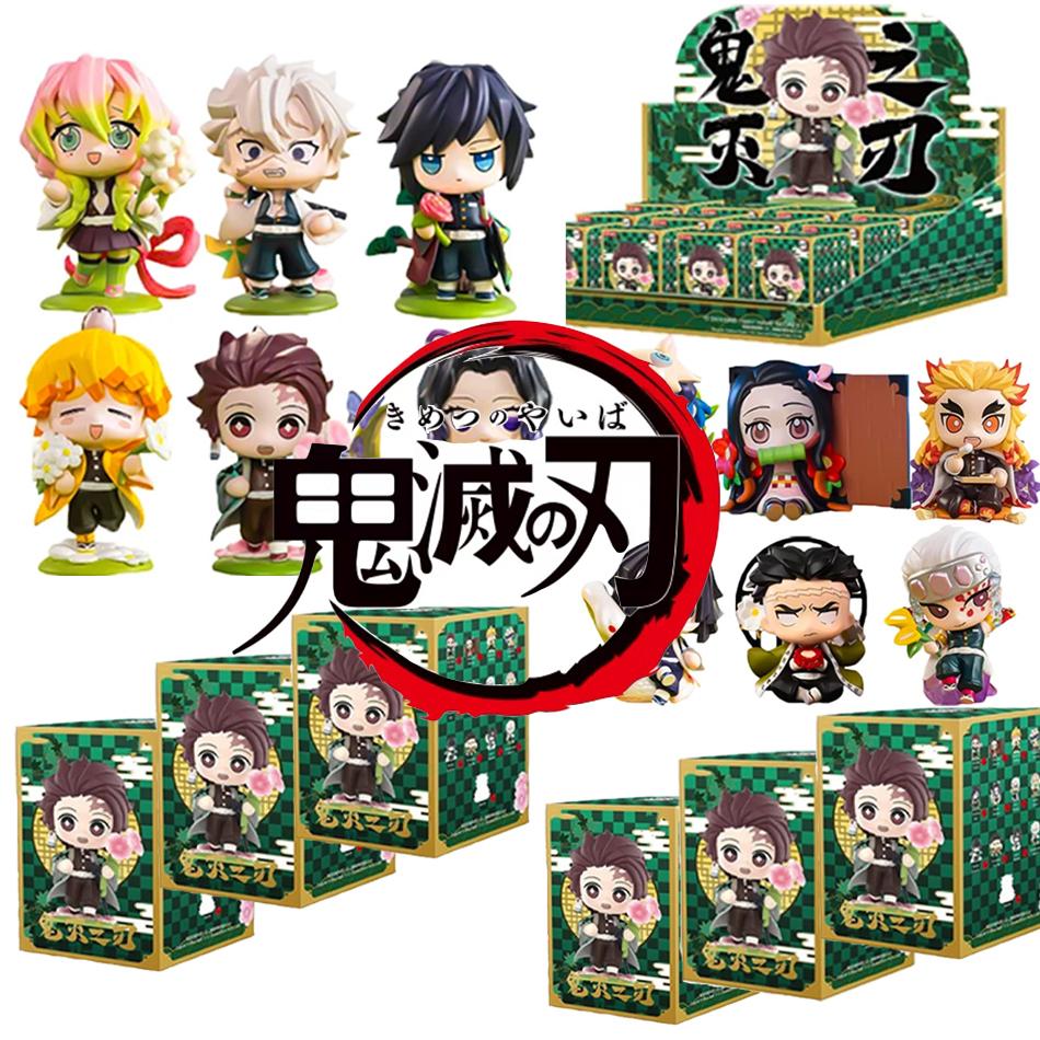 Demon Slayer Tanjiro Kamado Nezuko anime cartoon figure blind box creative statue model ornament surprise gifts box