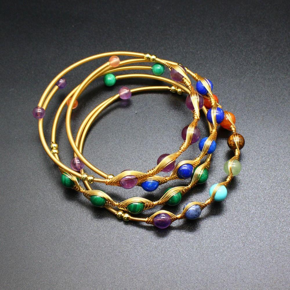 14k Gold Plated Adjustable Bracelet Gold Color Crystal Bracelet Open Cuff Bangle Minimalist Style