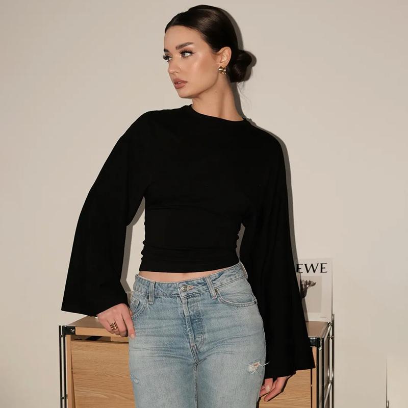 Черные Кружевные Футболки Женская Блузка 2026 Весна Стройные С Длинным Рукавом Футболки Уличный Повседневный Вечеринка Элегантный Модный Кружевной Рубашка Футболки Топ