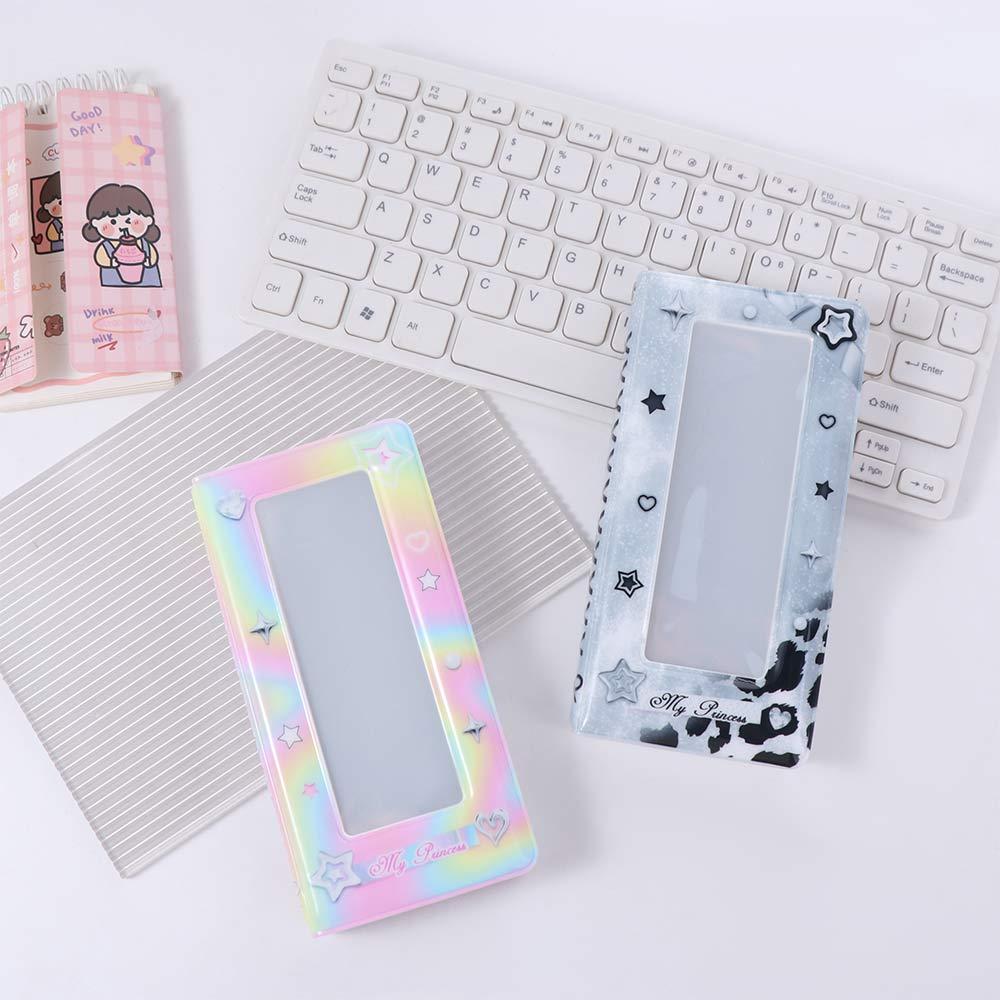 Keychain Pendant Korean Photocard Album Y2K PVC Card Cover Card Protective Case School Stationery