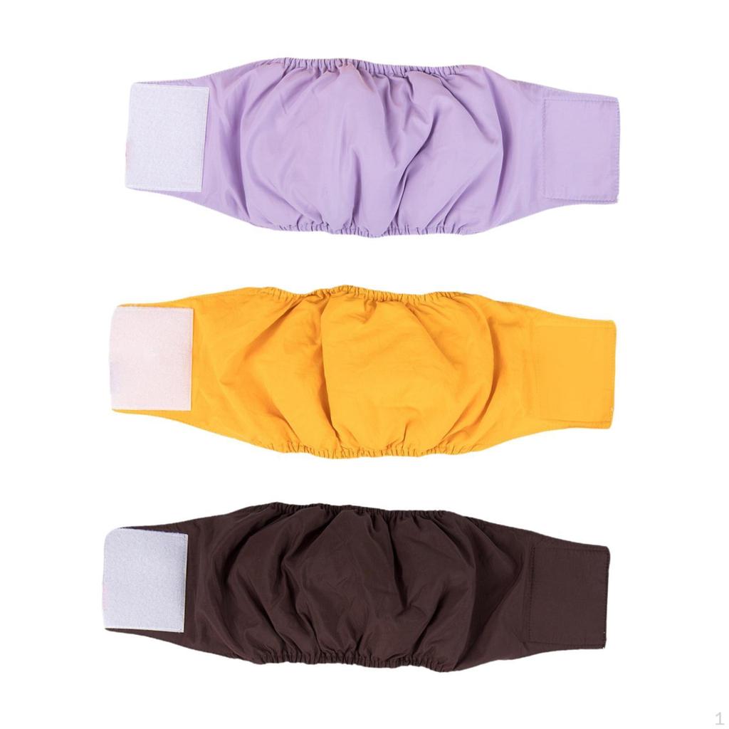 3 Pieces Male Belly Bands Dog Wraps Diaper Pants Diapers for Small and Medium Dogs