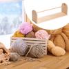 Crochet Yarn Holder Portable Crocheting Accessories,Organizer,Sturdy,Single Revolving Storage Wood