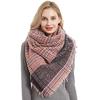 Large Square Scarf Women's Warm Plaid Tassel Scarf Thick Shawl