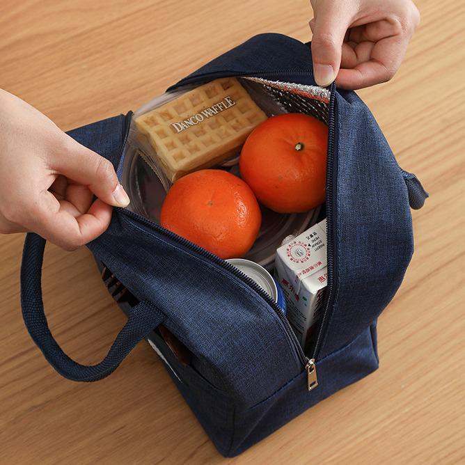 Изолированный ланч-бокс для студентов и офисных работников, водонепроницаемая и маслостойкая сумка большой вместимости с подкладкой из алюминиевой фольги.