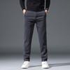 Трендовые мужские брюки из лиоцелла прилегающего силуэта - Легкая роскошная повседневная одежда для весны и осени