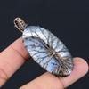 Tree Of Life Dendrite Opal Gemstone Pure Copper Wire Wrapped Handmade Pendant Jewelry