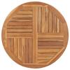 vidaXL Tischplatte Massivholz Teak Rund 2,5 cm 90 cm