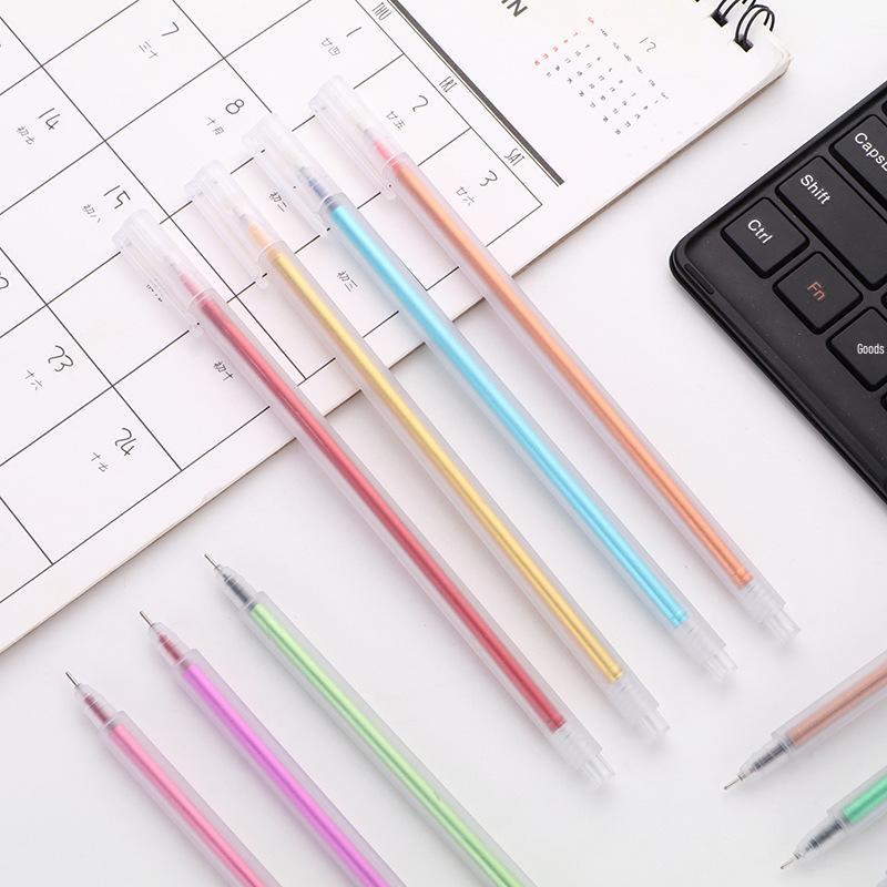 Корейские прозрачные матовые 0,5 мм ручки для акварельного journaling и подписи