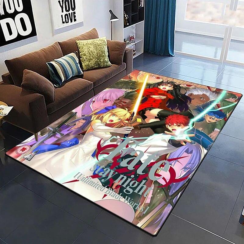 Fate Cartoon HD ковер с принтом, домашний ковер, детская комната, гостиная, стул, прикроватный современный простой напольный коврик, кавайный ковер