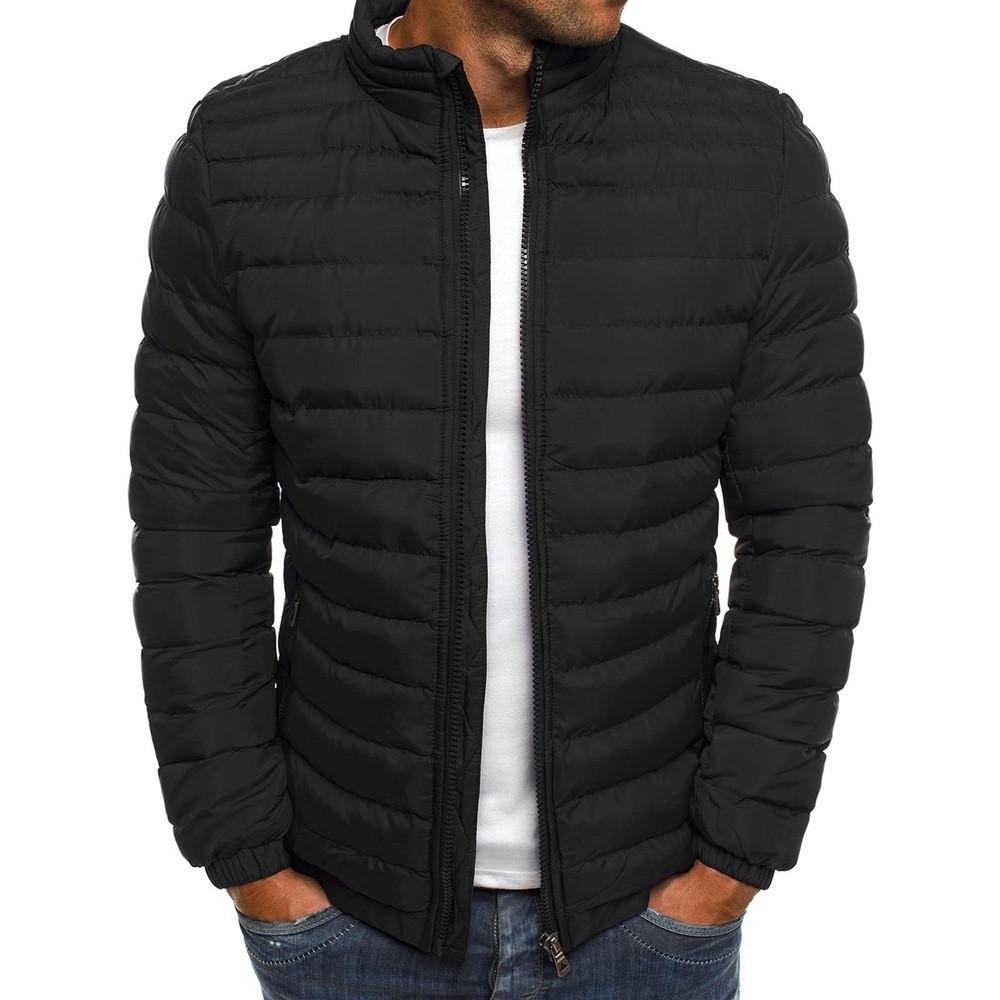 Autumn and Winter New Solid Color Cotton-padded Jacket Simple Atmosphere Men's Cotton Clothes