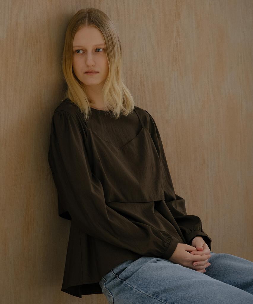 Набор-бюстье-блузка Nounbeleo Natural Wrinkle [Knfw04Bl01]_[2Цвета]