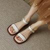 Internet Celebrity Explosion Cool Slippers Women's Word with Flat Bottom Premium Korean Version Versatile Comfortable Wear Non-slip Roman Sandals