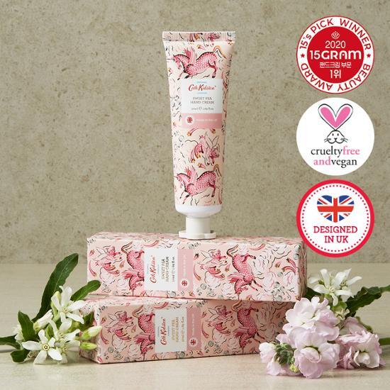 Крем для рук Cath Kidston Vegan с ароматом душистого горошка 50 мл (Аромат сладкого горошка, жасмина и мускуса)