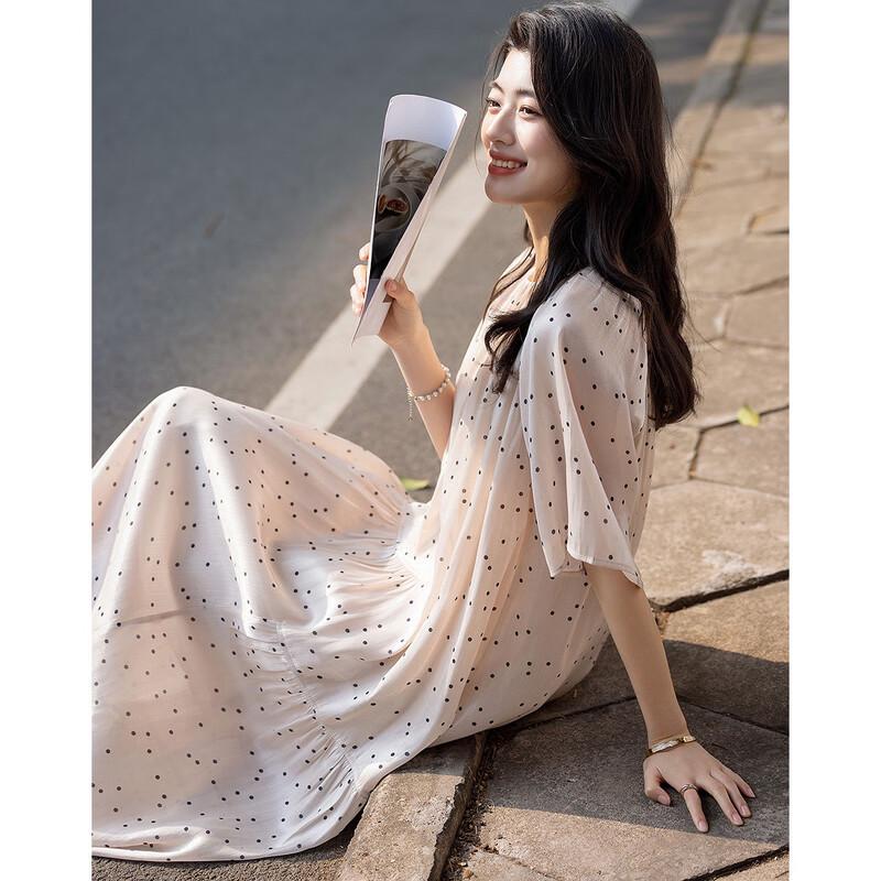Demana Polka Dot A-Line Midi Dress