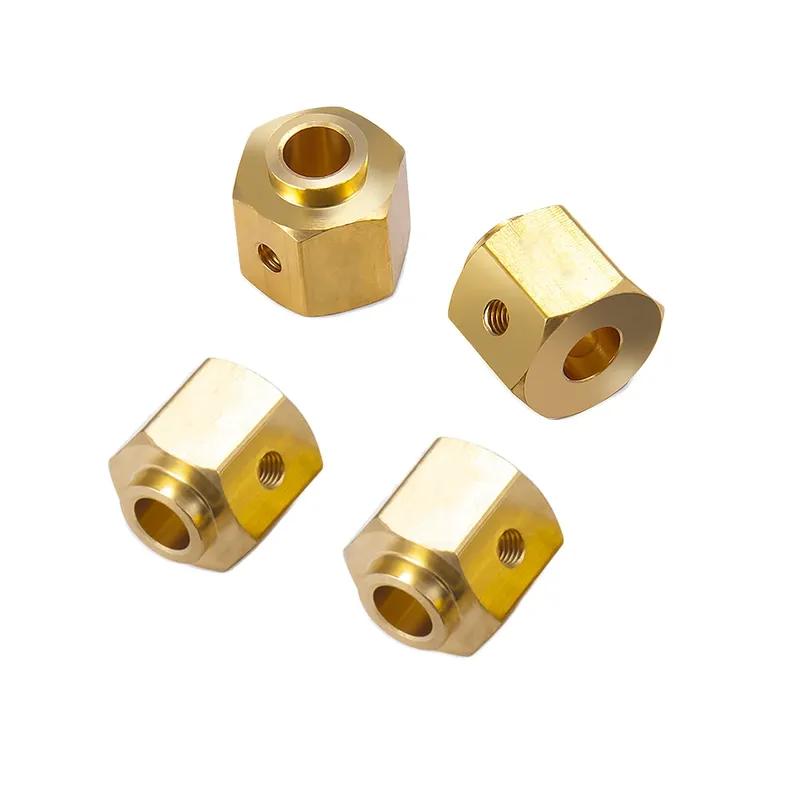 6/8/9/10/11/12mm Metals Heavier Brass 12MM Wheel Hex Extended Adapter for RC Crawler Traxxas TRX4 TRX-4