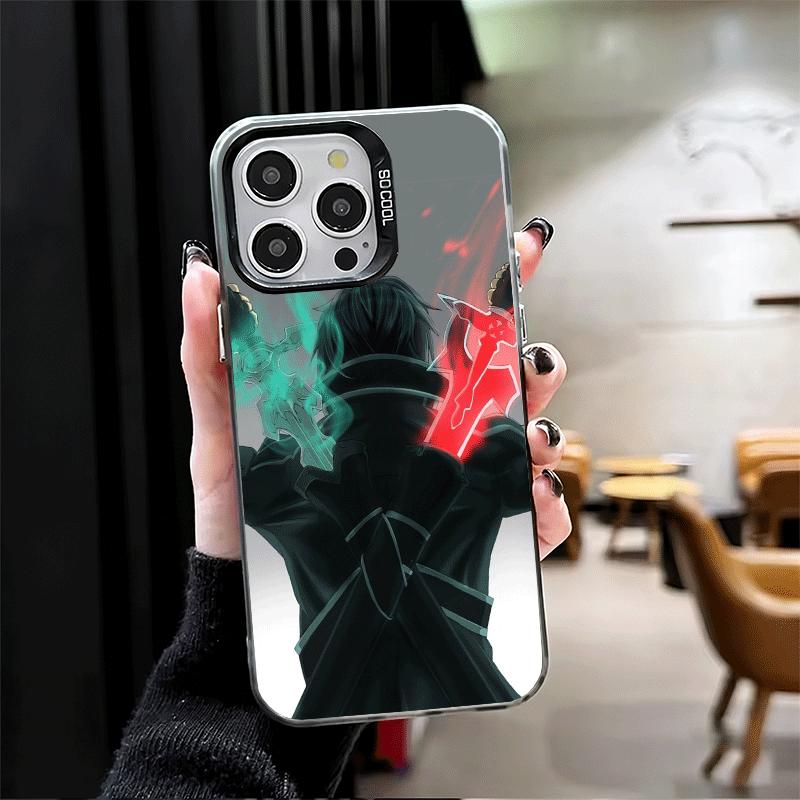 Чехол для телефона Sword Art Online Kirito Ударопрочный для iPhone 17 Air 16 16E 15 Pro Max 14 Plus 13 Mini 12 Задняя крышка Противоударный Fundas