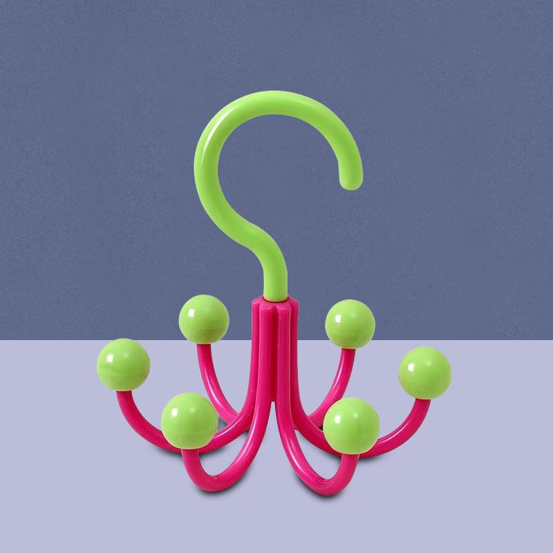 Многофункциональный крючок с шестью когтями и вращающимися когтями для хранения дома и в общежитии