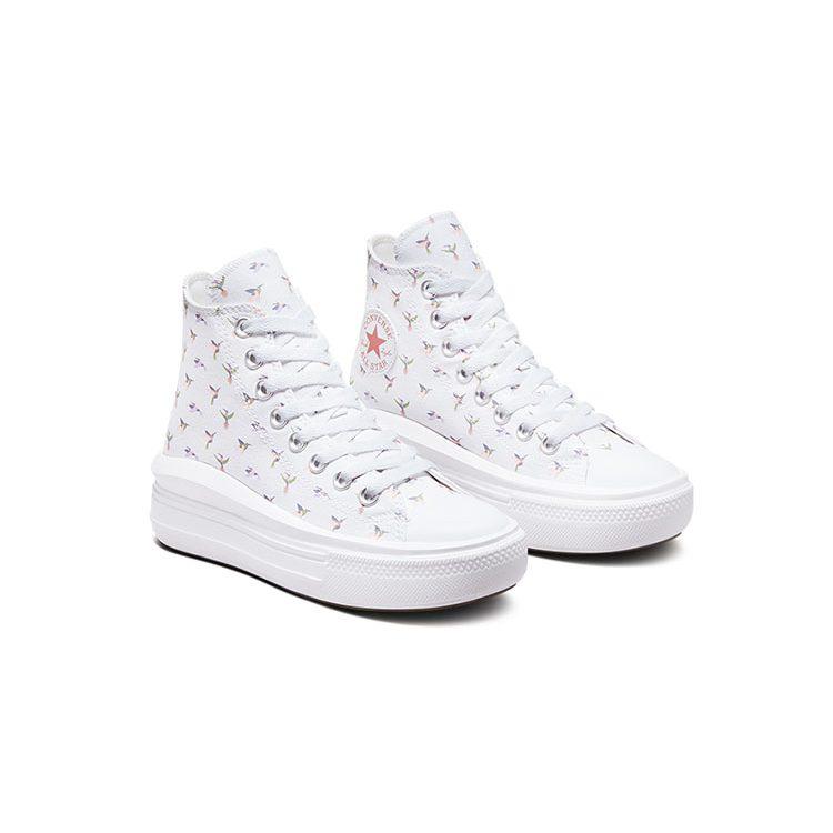 Converse Износостойкие высокие детские кеды Белые Для детей от 3 до 7 лет A01023C