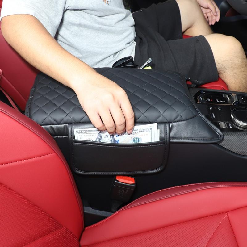 Metyoucar Для BMW X3 G45 2025-2026 Кожа Черный Автомобиль Центральная Консоль Подлокотник Крышка Бокс Сумка для Хранения Внутренние Аксессуары для Автомобиля