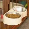 Space Saving Dog Eatting Bowl Double Bowl Pet Feeding Bowl Cats Watering Bowl  for Small Dogs
