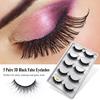 5 Pairs Long False Eye Lashes 3D False Eyelashes Invisible Band Black