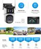 EU Outdoor Wireless 360° Surveillance Camera Wifi 10MP Dual Lens Two Screens Security IP Camera Waterproof Smart Home PTZ CCTV