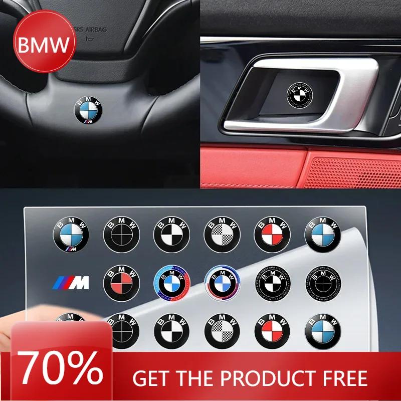 CCN1 X5 B4 2025 For BMW M X3 X5 X6 Car Steering Wheel Badge Stickers Car Door Handle Label Decal For BMW 50th M E46 E39 E90 E60 F10
