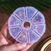 Fashion Organizer Transparent 8 Grids Nail Art Rhinestones Case Empty Storage Box Jewelry Container