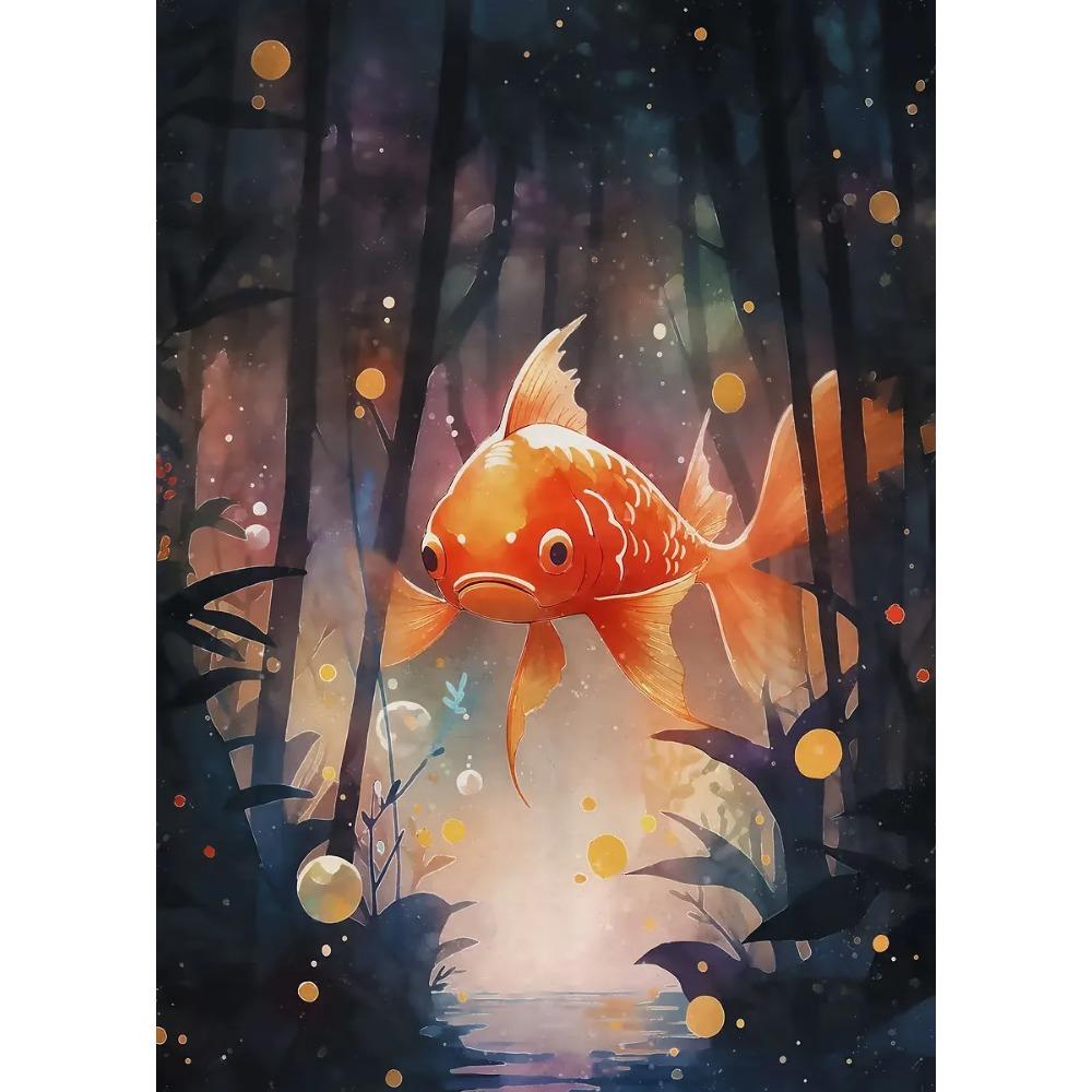 Классические Сюрреалистичные Золотые Рыбки Кои Постеры Рыбы Плавающие Аниме Принты Холст Живопись Настенные Картины Домашний Декор Гостиной