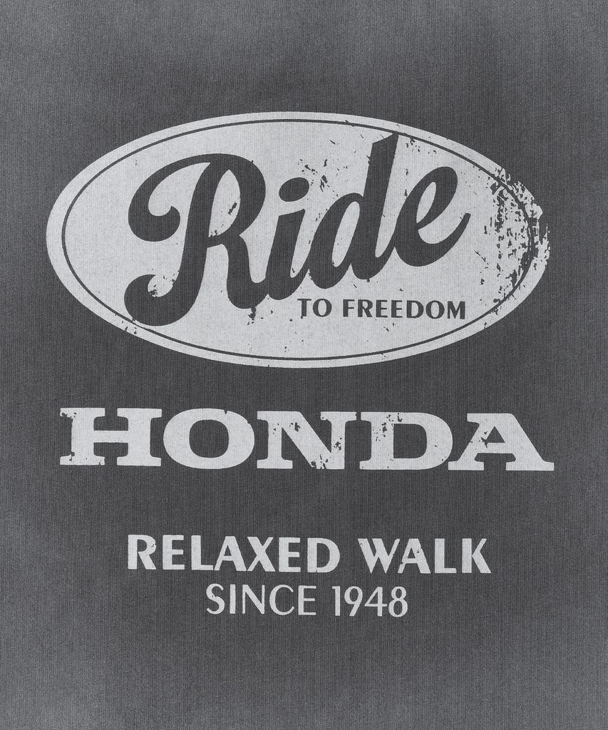 PHYPS MOTORCYCLE Womens Vintage Ride Washed Crop Tee Charcoal