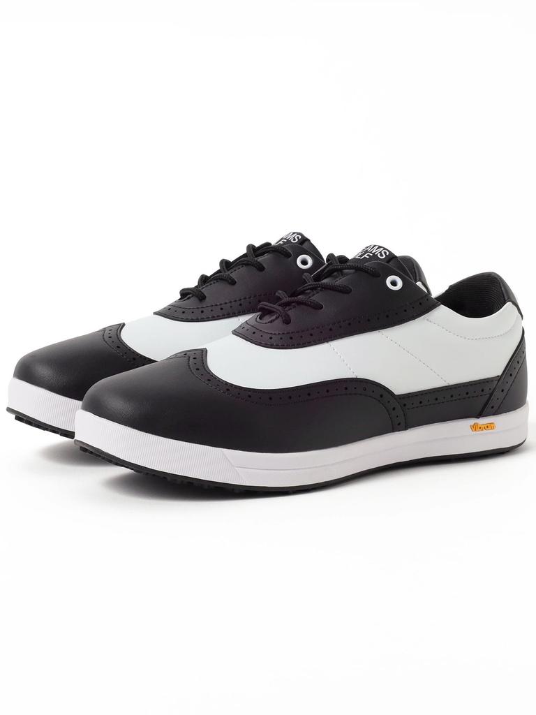 Мужские туфли Beams Golf Wingtip без шипов, черные, размер 26, 81320476627