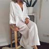 Women Cotton Linen Maxi Long Dress Holiday Casual Loose Kaftan Sundress Plus Size