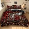 Chainsaw Man Pattern Bedding Quilt Set Quilt Cover Pillowcase Home Birthday Gift(1 * Duvet Cover + 2 * Pillowcase, Without Core)