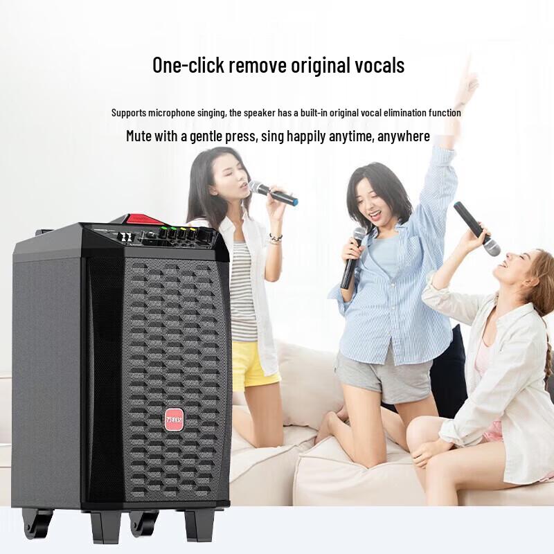 Портативная Bluetooth-колонка для караоке Malata 8 дюймов, штекер CN (адаптер в комплекте) (Китайская версия)