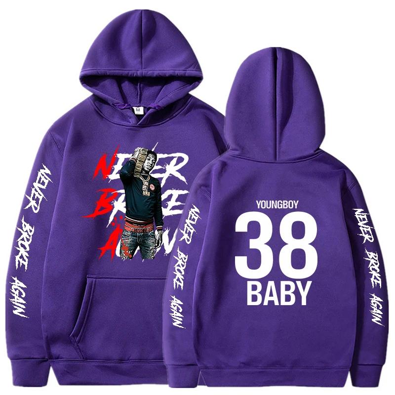 Never Broke Again Hoodie Men's Fashion YoungBoy Graphic Print Sweatshirt Women's Cool Casual Harajuku Sportswear Hooded Pullover