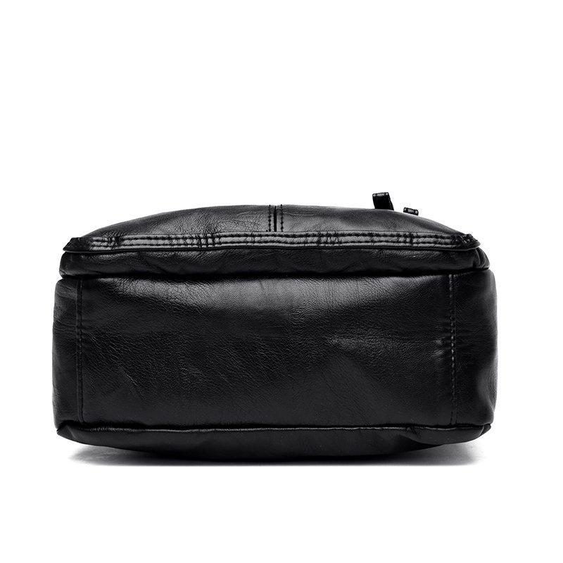 Women's Soft Leather Large Capacity Shoulder Bag Crossbody Bag for Middle-Aged Mother Bag