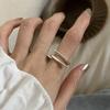 Simple Style Interlocking Lines Glossy Plain Ring Female Niche Design Fashionable Personality Match Cold Wind Openings Finger Rings Party Jewelry