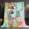 Toca Boca World 2D Flat Pattern Flannel Blanket High quality All Seasons Warmth and Comfort Perfect for Christmas Gifts.NMT0928173