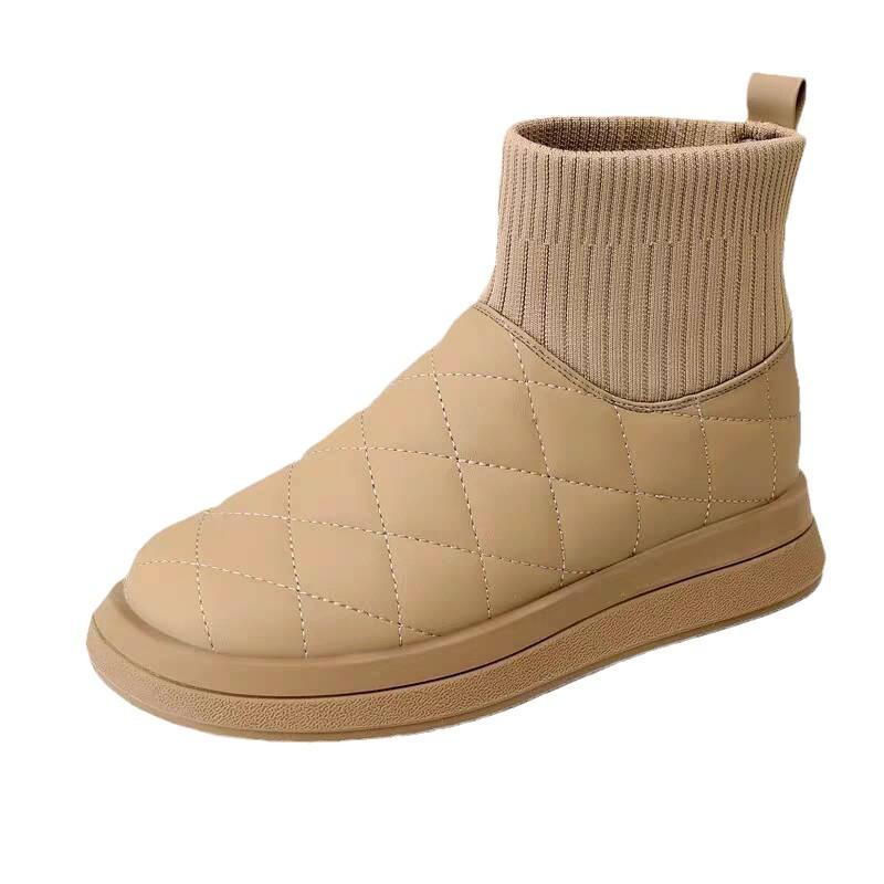 Зимние ботинки женские, новые модные, на толстой подошве, зимние, с начесом и утолщенной верхней одеждой, нескользящие, теплые, северо-восточные, хлопковые ботинки в 2024 году