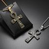 Amulet Talisman Vintage Necklaces Ancient Egyptian Ankh Cross Men Women Stainless Steel Eternity Life Charm Pendant Unisex Jewelry