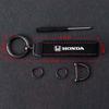 Suede Leather Car Keychain Key Logo Ring Accessories For Honda Civic Fit Jazz Accord Pilot CRV Odyssey Passport City Shuttle HRV LV4