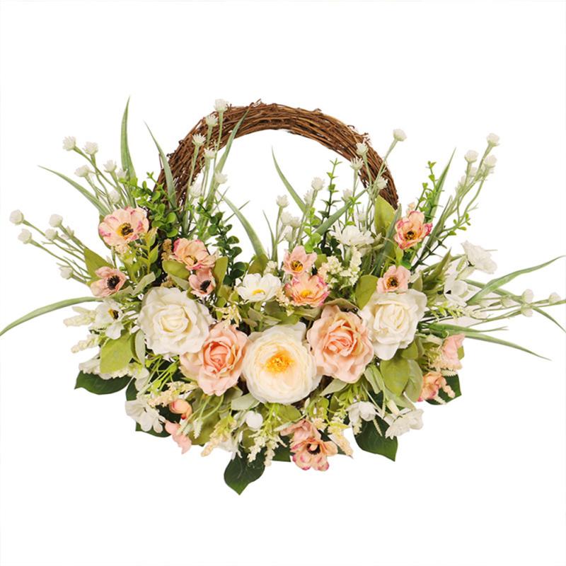 Artificial Wreath Simulation Garland Door Hanging For Wedding Home Christmas Decoration