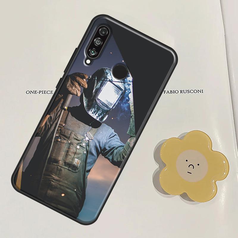Welder Welding Hot Metal Worker For Huawei Nova Y60 Y70 Y90 Y61 Y91 3i 7i 8i 11i Nova 11 9 10 SE P20 P40 Lite P30 Pro Case