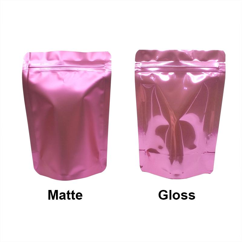 100 шт. цветных стоячих пакетов из фольги с застежкой-молнией, стоячие пакеты из алюминиевой фольги, пакеты для хранения продуктов с застежкой-молнией, бесплатная доставка