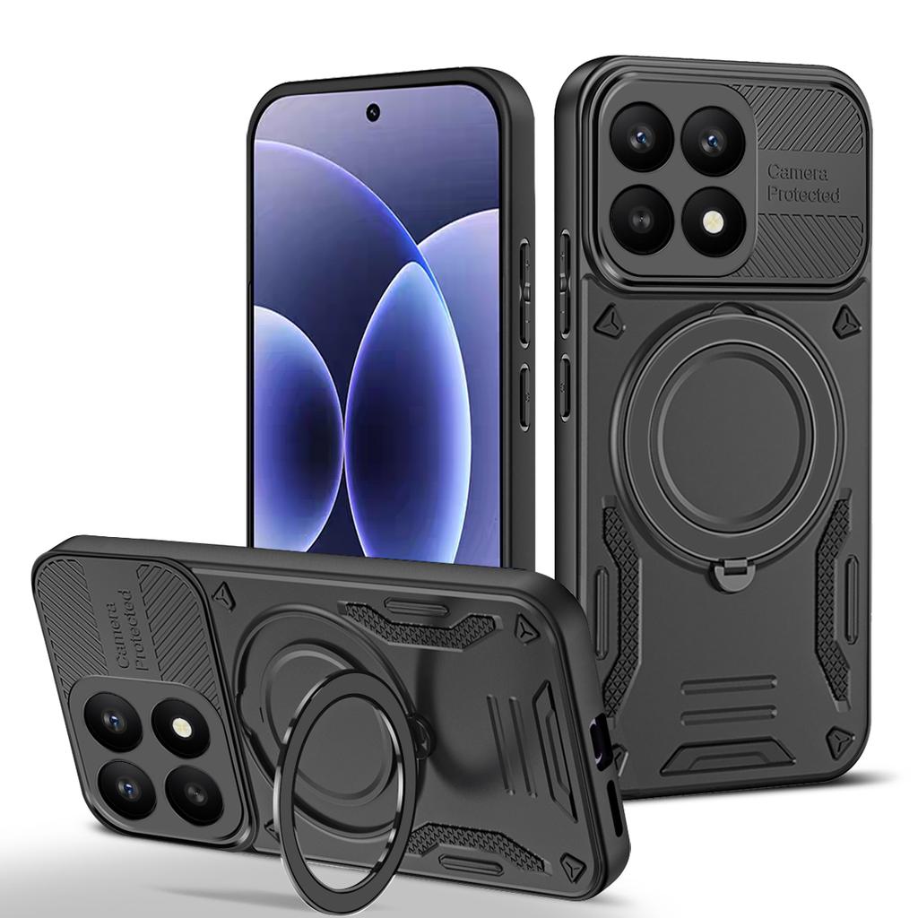 Противоударный чехол-броня с держателем-кольцом для пальца для Xiaomi 17, защитный, с магнитной адсорбцией Magsafe, чехол с металлическим кольцом-держателем