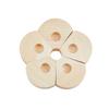 1set Wood Candle Holders Flower Moccasin 6.15x6.7x2cm Hole: 18mm